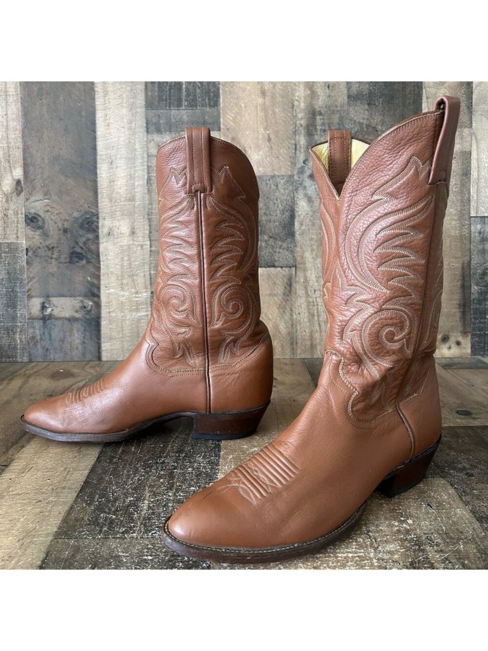 The Sanders Bootmakers Vintage Brown Western Cowboy Boots Mens 10 D